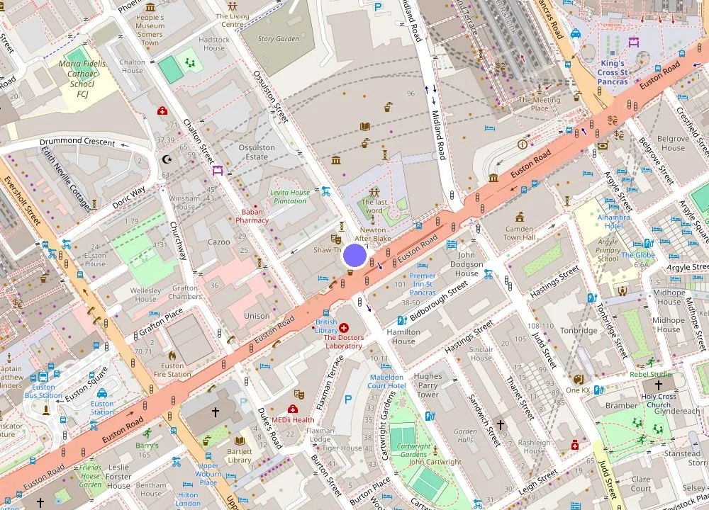 Map: Pullman London St Pancras